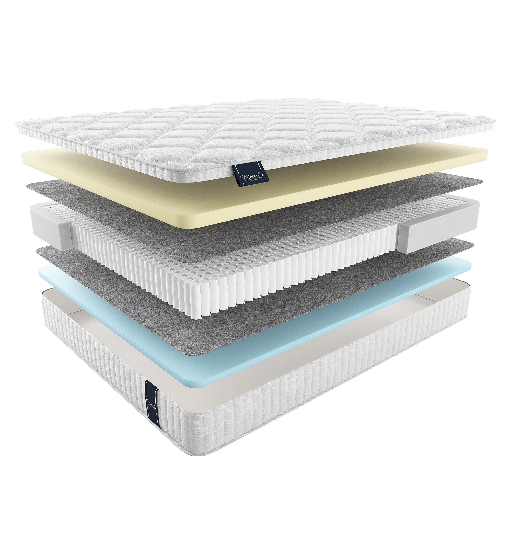 

Матрас Materlux Ravenna 215х190, Бежевый;белый;серый;серебристый, Ravenna