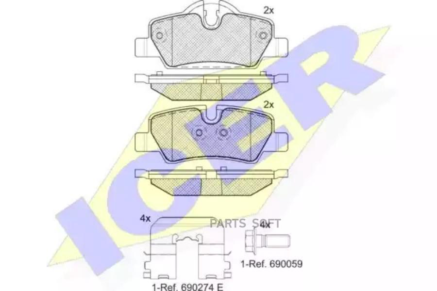 

Колодки Задние Bmw/Mini Cooper (F56) 2013-> Icer 182190 Icer арт. 182190