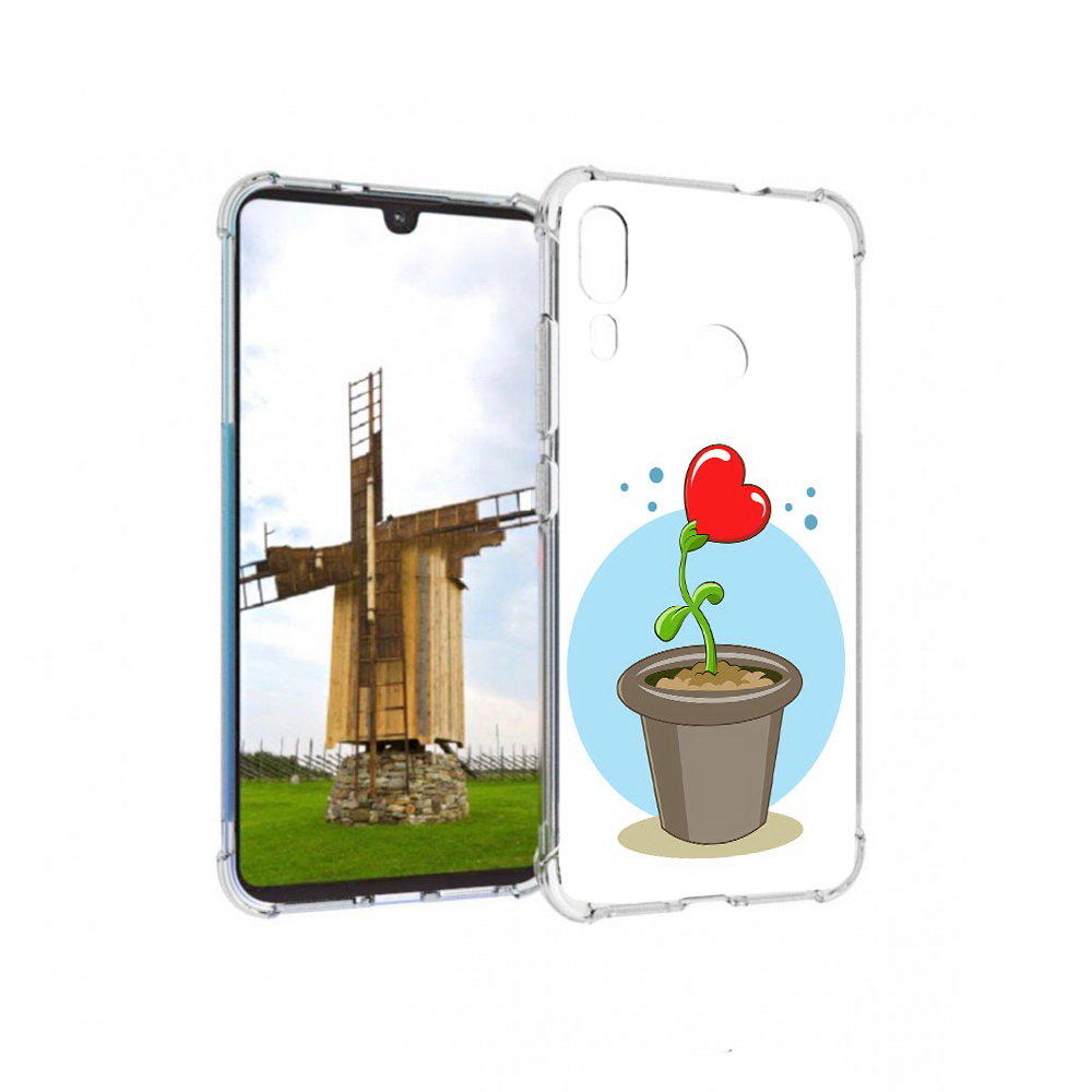 

Чехол MyPads Tocco для Motorola Moto E6 Plus Растение любви 14 февраля (PT150579.352.145), Прозрачный, Tocco