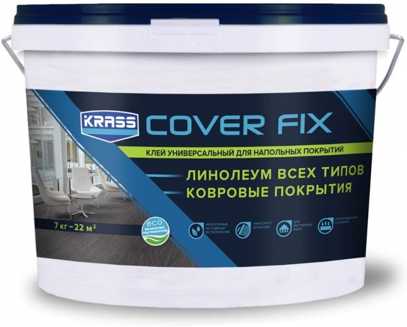 Клей KRASS для напольных покрытий универсальный акриловый 7кг клей для напольных покрытий homakoll 164 prof 5 кг