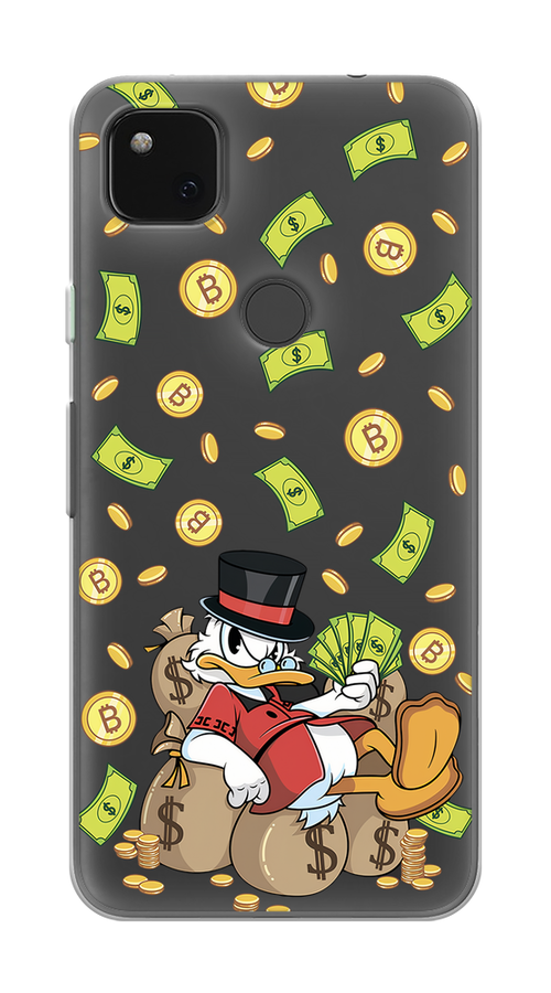 

Чехол на Google Pixel 4A "Скрудж Макдак в красном", Красный;черный;коричневый;прозрачный, 270650-1