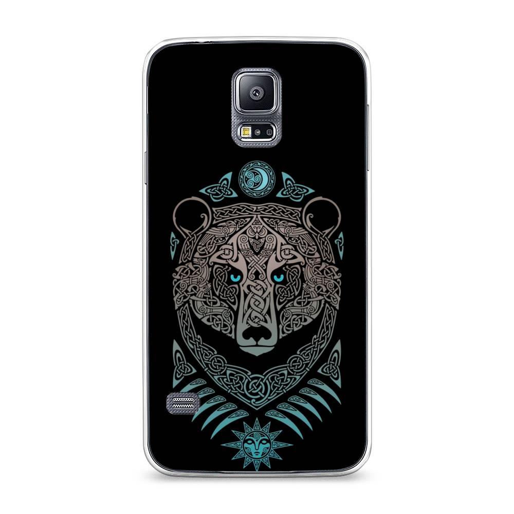 

Чехол Awog на Samsung Galaxy S5 "Кельтский медведь", Черный;серый, 24150-2