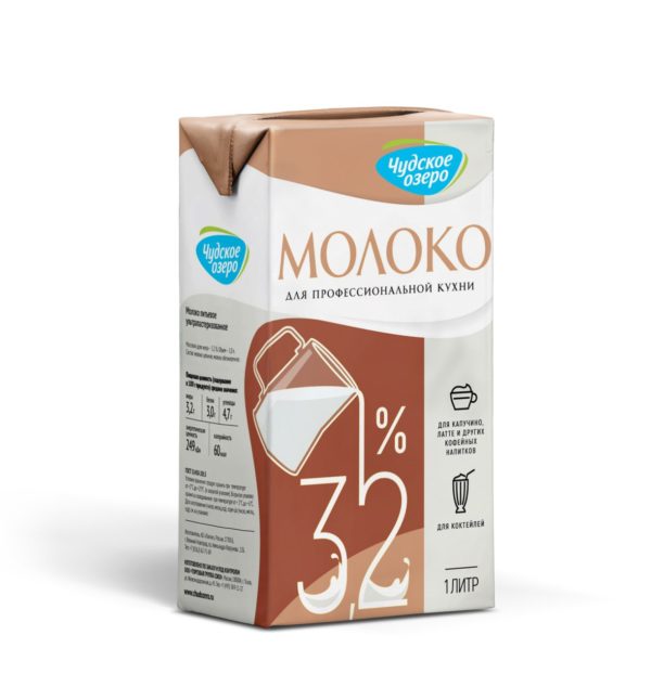 

Молоко 3,2% ультрапастеризованное 1 л Чудское озеро БЗМЖ