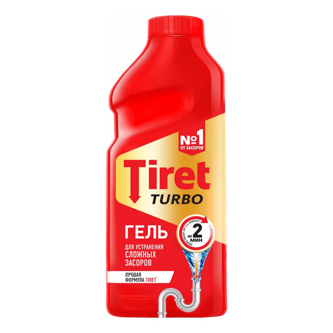Гель Tiret Turbo для прочистки труб 1 л