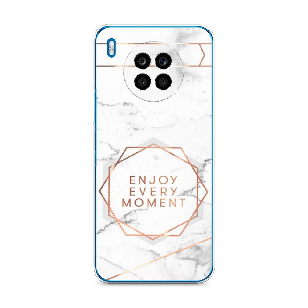

Чехол Awog на Honor 50 Lite "Enjoy every moment мрамор", Белый;розовый;серый, 6106450-7