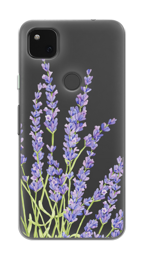 

Чехол на Google Pixel 4A "Лавандовые стебли", Фиолетовый;зеленый, 270650-1