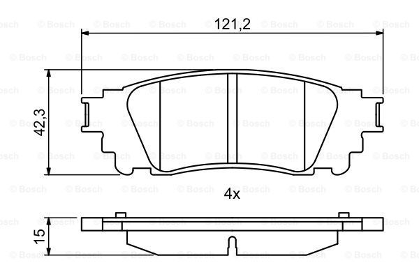 

Тормозные колодки Bosch задние дисковые 986494822