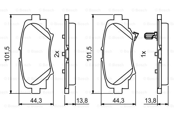 

Тормозные колодки Bosch задние 986494803