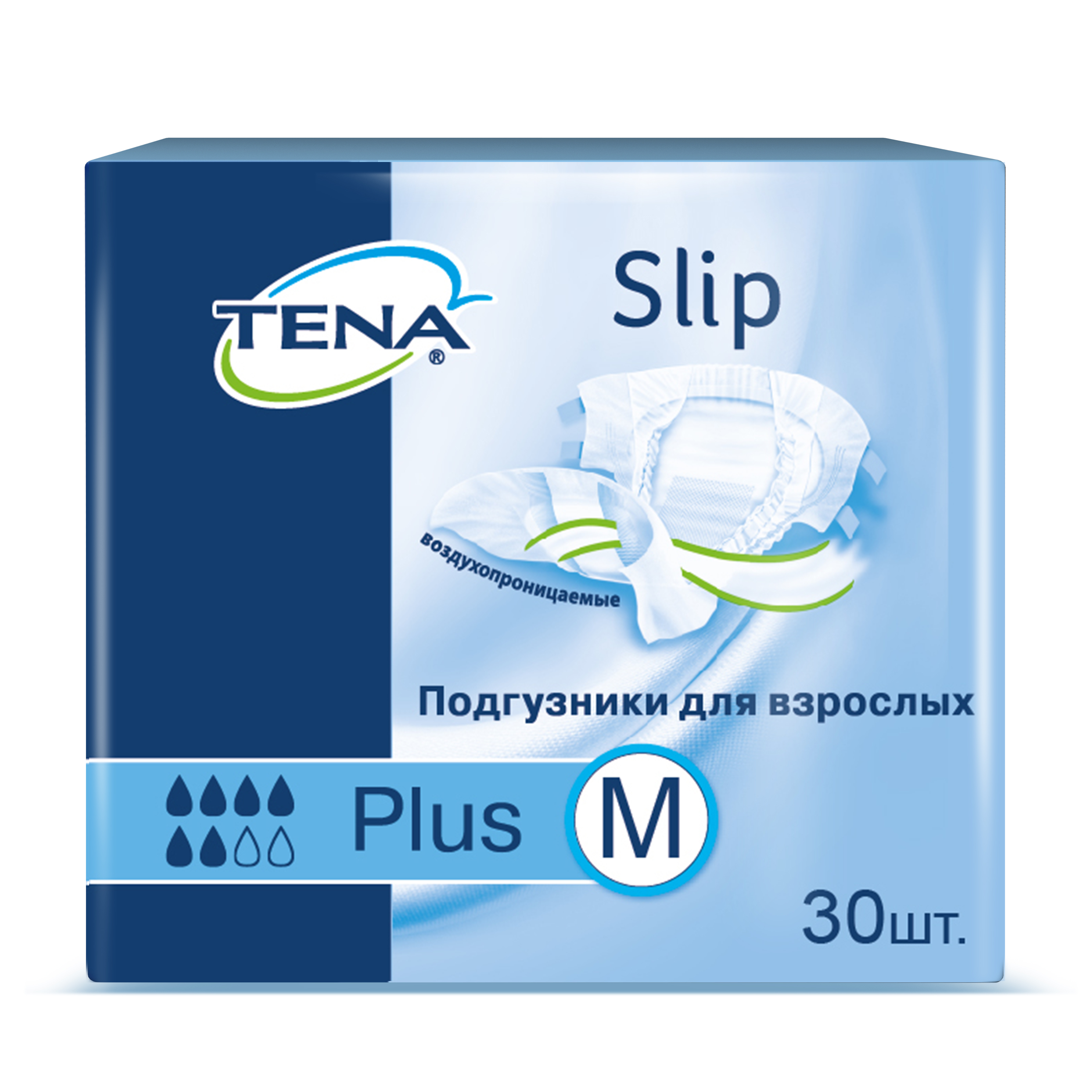Купить Подгузники для взрослых TENA Slip Plus М дыщащие 30 шт.