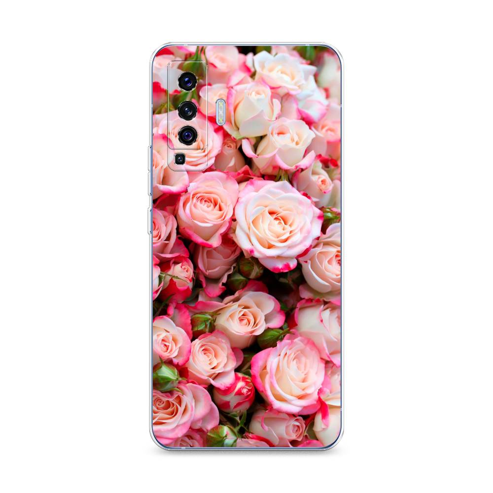 

Чехол на Vivo X50 "Много роз", Розовый, 262250-2