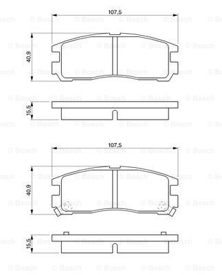 

Тормозные колодки Bosch задние 986461145