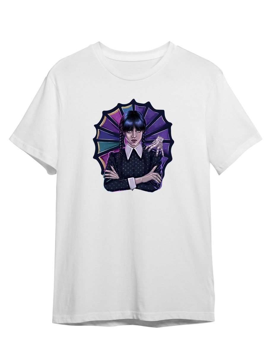 

Футболка унисекс СувенирShop Wednesday/Уэнсдэй/Венсдей 25 белая XS, Белый, "Wednesday/Уэнсдэй/Венсдей" 25
