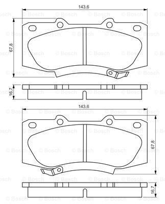 

Колодки дисковые передние с антискрип. пластинами Toyota Hilux 2.5D/2.5-3.0 0 986 495 352