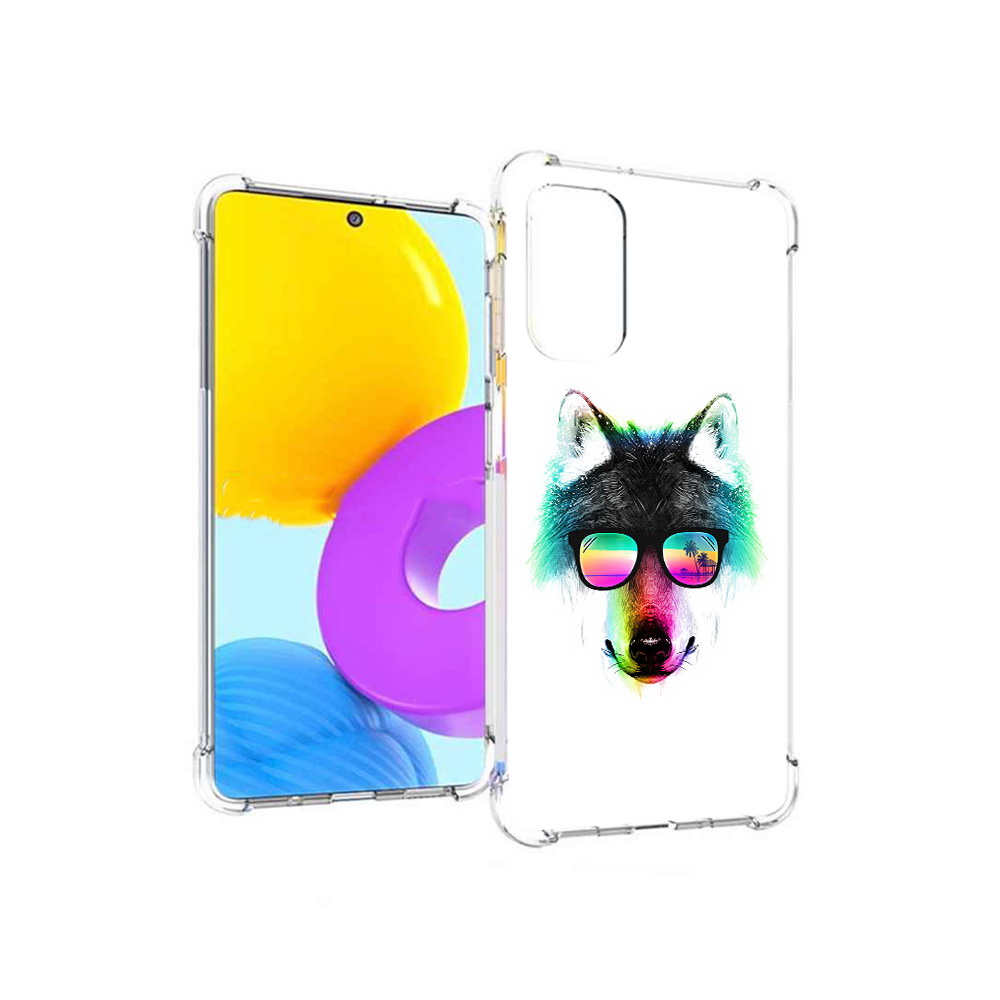 Чехол MyPads Tocco для Samsung Galaxy M52 5G радужный волк (PT226932.542.567)
