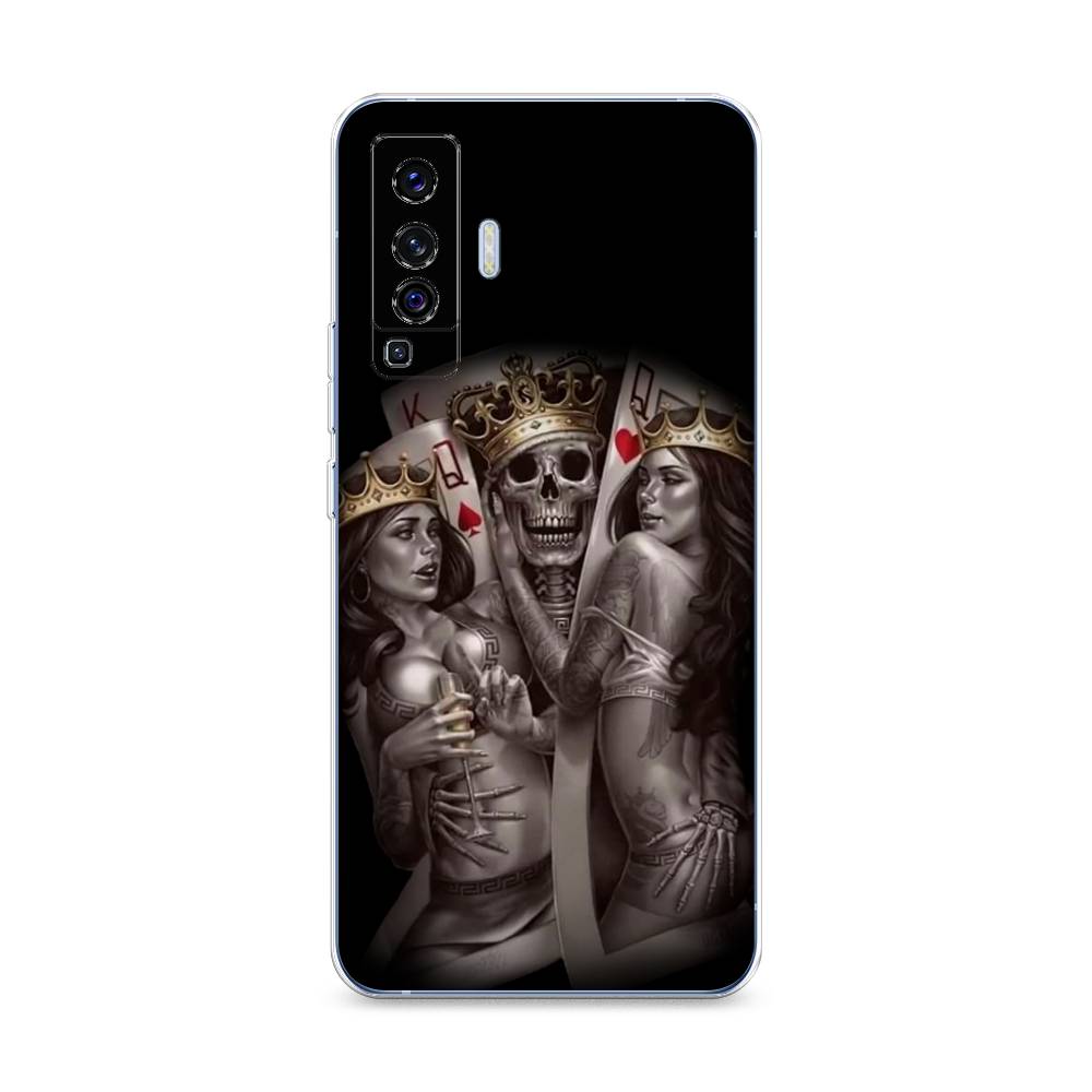 

Чехол для Vivo X50 "Карты король и королевы", Серый;желтый, 262250-6