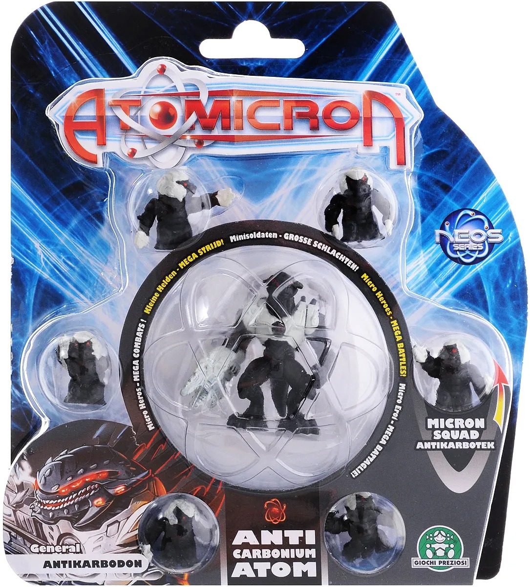 Набор фигурок Atomicron General Anticarbodon 7 шт игровой набор atomicron космический корабль xenon atom красный