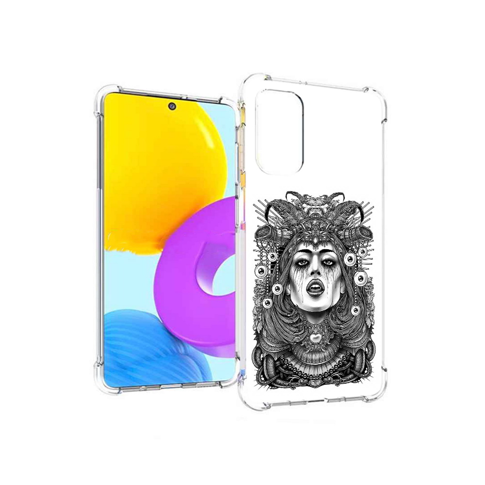 

Чехол MyPads Tocco для Samsung Galaxy M52 5G портрет девушки черно белый, Прозрачный, Tocco