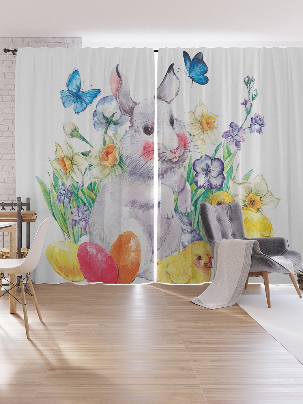 

Шторы под лён JoyArty "Пасхальный заяц", серия Oxford DeLux, 340х265 см, Пасхальный заяц