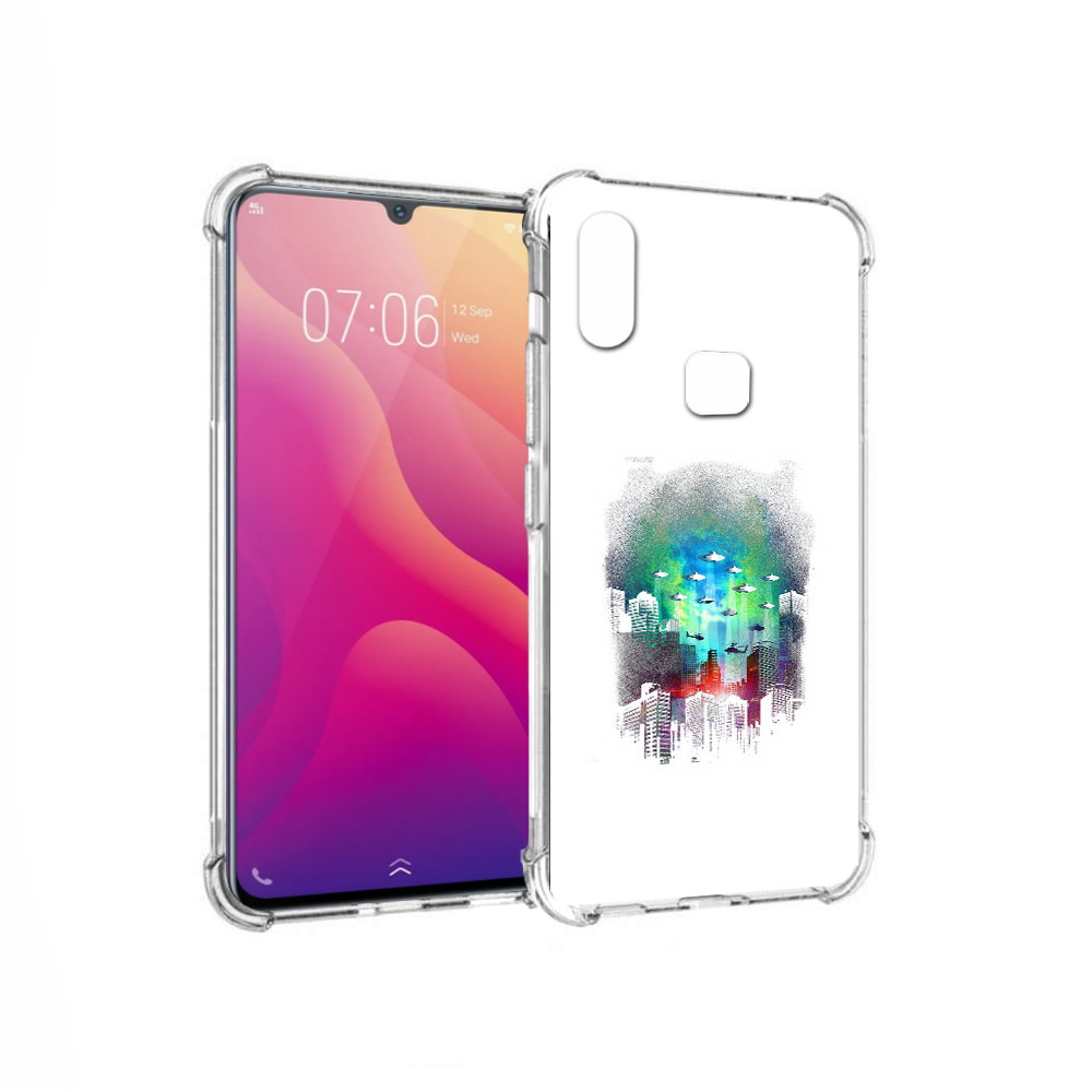 

Чехол MyPads Tocco для Vivo V11i город в свечении (PT119353.424.296), Прозрачный, Tocco