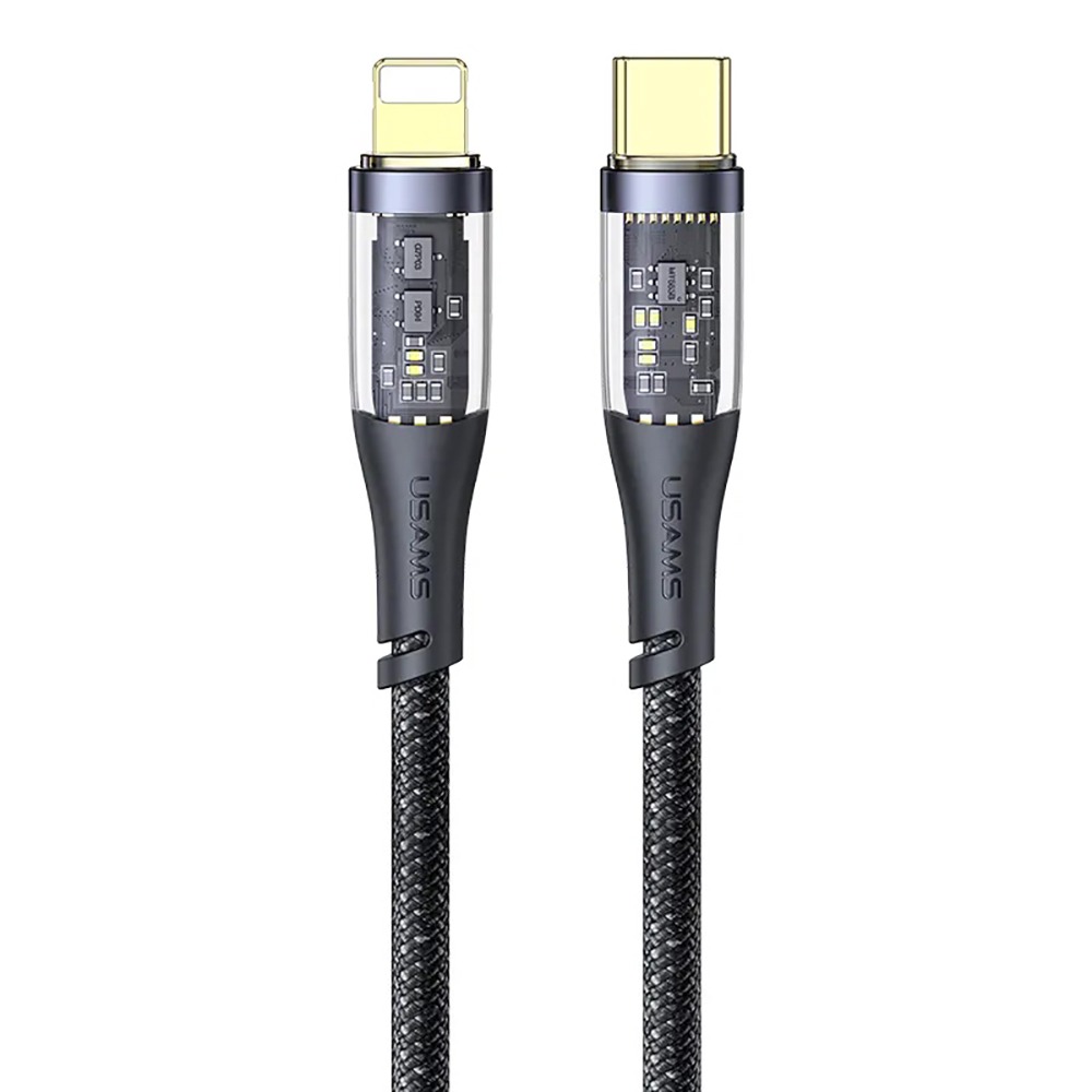 Кабель USB Type-С - Lightning + USB Type-С Usams US-SJ573 1.2 м черный