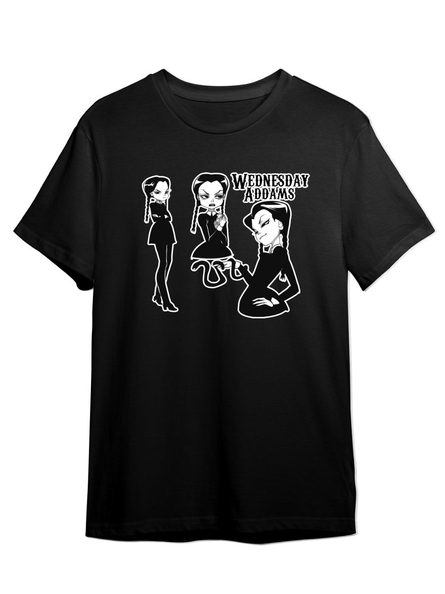 

Футболка унисекс СувенирShop Wednesday/Уэнсдэй/Венсдей 6 черная S, Черный, "Wednesday/Уэнсдэй/Венсдей" 6