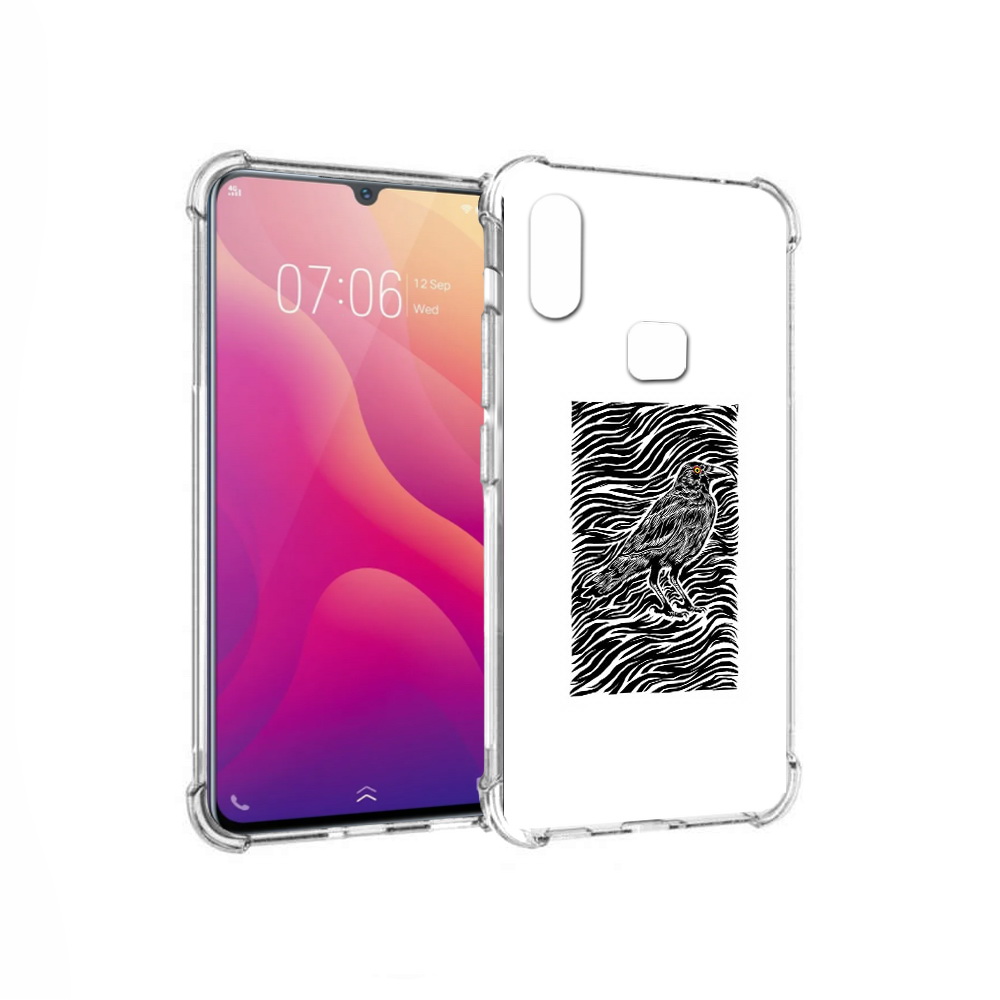 

Чехол MyPads Tocco для Vivo V11i ворон в абстракции (PT119353.424.272), Прозрачный, Tocco
