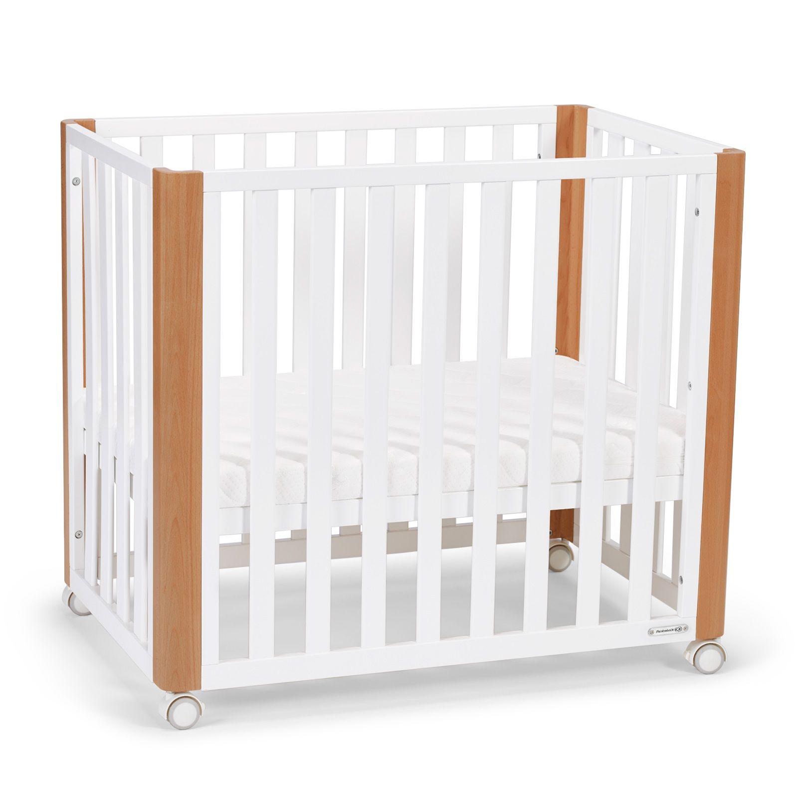 фото Кроватка детская 4 в 1 kinderkraft koya white с матрасом