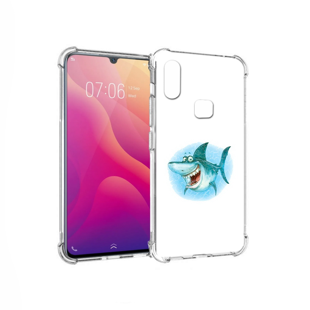 

Чехол MyPads Tocco для Vivo V11i веселая акула (PT119353.424.261), Прозрачный, Tocco