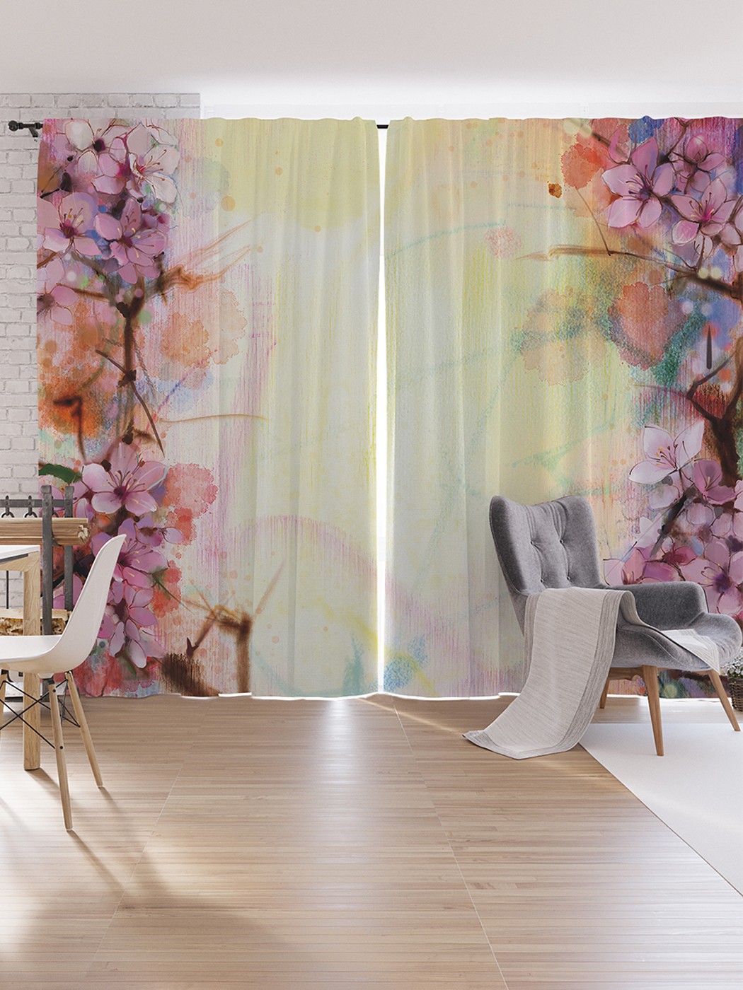 

Шторы под лён JoyArty "Живописная фантазия", серия Oxford DeLux, 340х265 см, Живописная фантазия