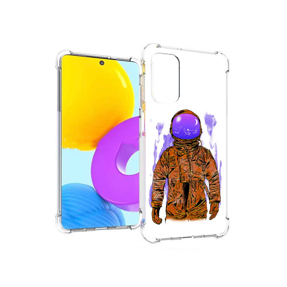 

Чехол MyPads Tocco для Samsung Galaxy M52 5G нарисованный мужчина в скафандре, Прозрачный, Tocco