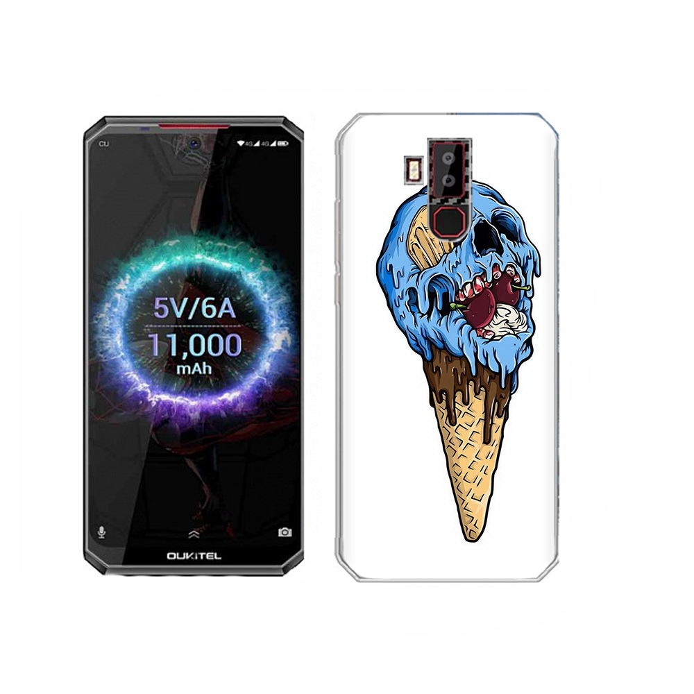 

Чехол MyPads Tocco для Oukitel K13 Pro мороженное череп, Прозрачный, Tocco