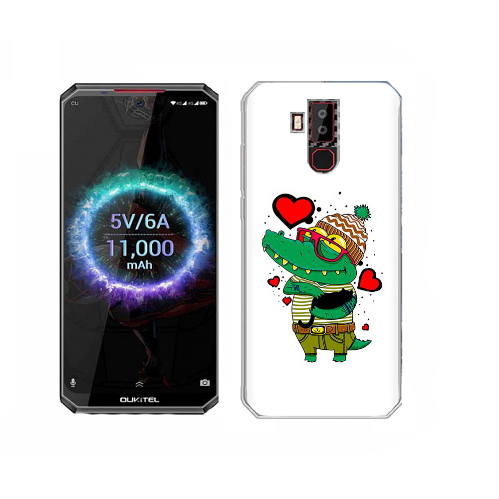 

Чехол MyPads Tocco для Oukitel K13 Pro Влюбленный крокодил, Прозрачный, Tocco