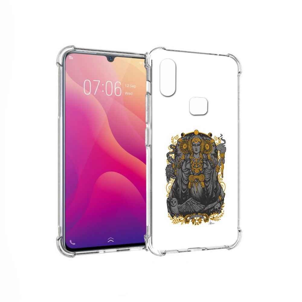 

Чехол MyPads Tocco для Vivo V11i божество с золотыми элементами (PT119353.424.241), Прозрачный, Tocco
