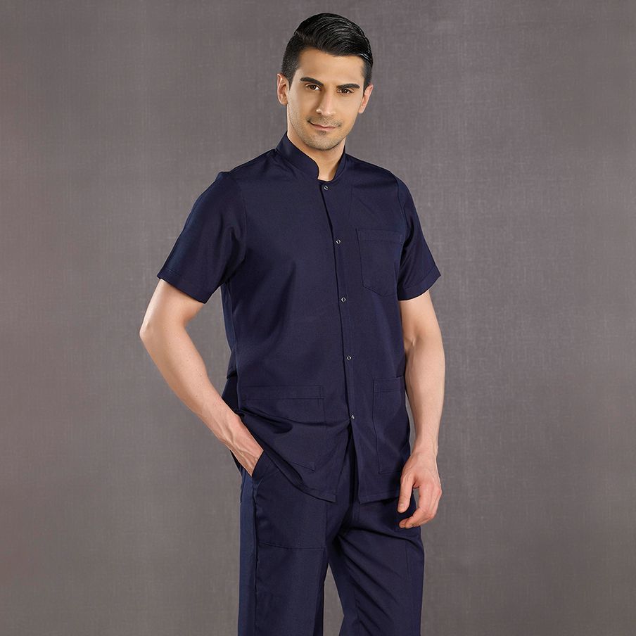 Рубашка медицинская мужская Cizgimedikal Uniforma EA470 синяя M