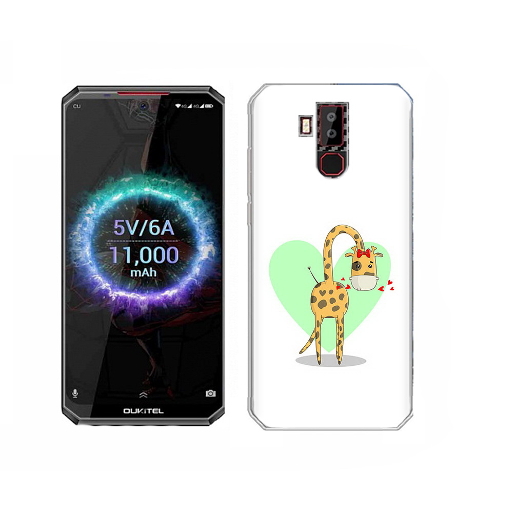 

Чехол MyPads Tocco для Oukitel K13 Pro Влюбленный жираф 14 февраля, Прозрачный, Tocco