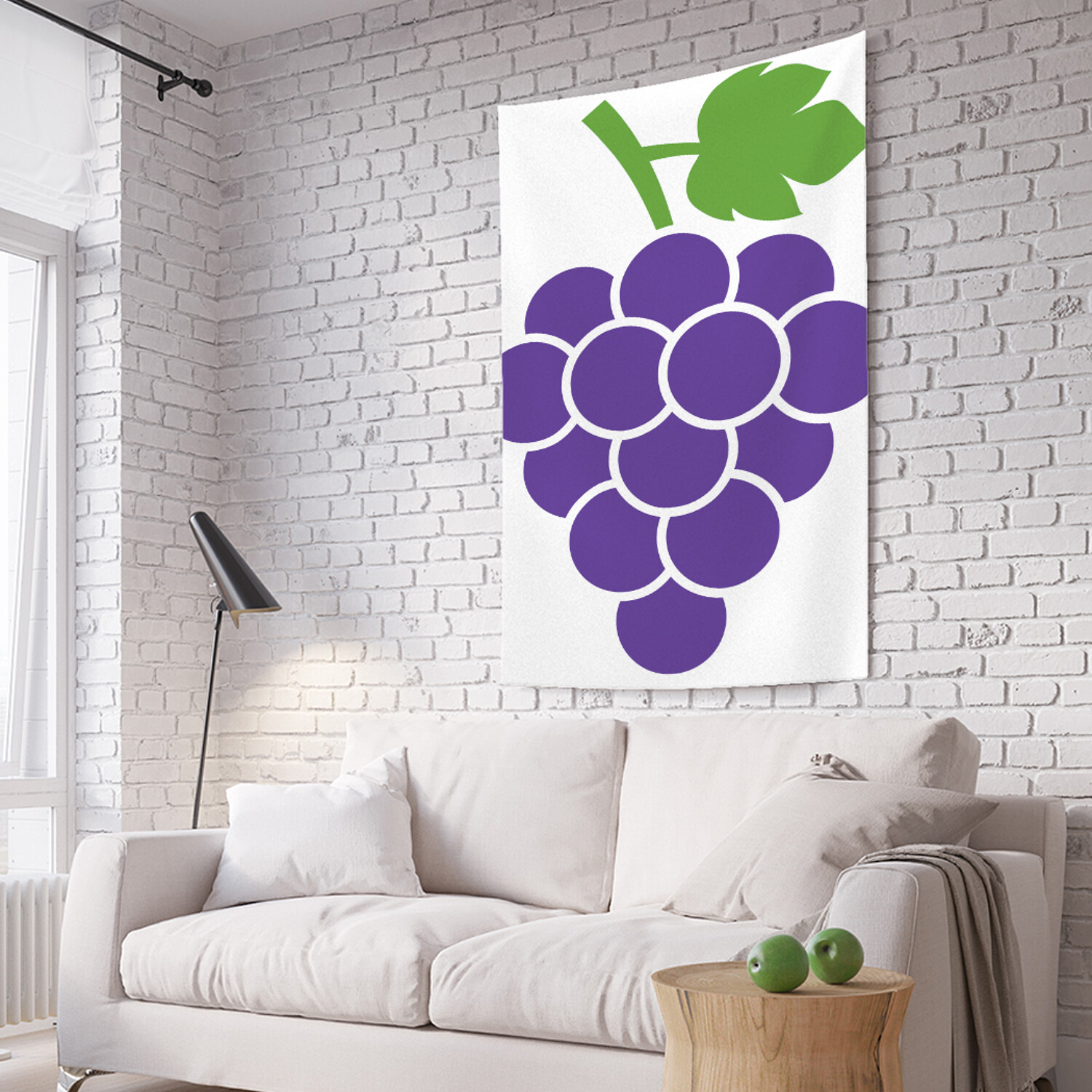 

Вертикальное фотопанно на стену JoyArty Виноградный трафарет 150x200 см, Виноградный трафарет