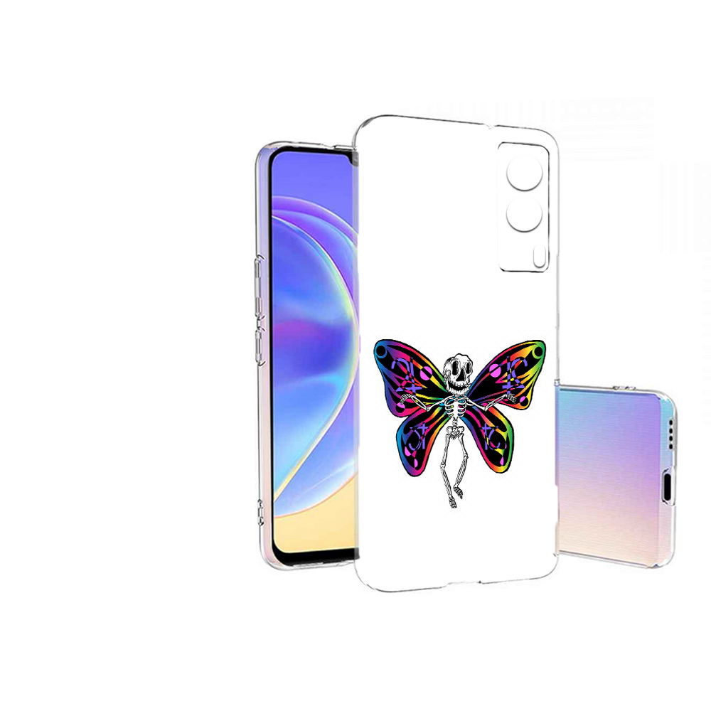 

Чехол MyPads Tocco для Vivo V21E эффект бабочки (PT161736.380.701), Прозрачный, Tocco