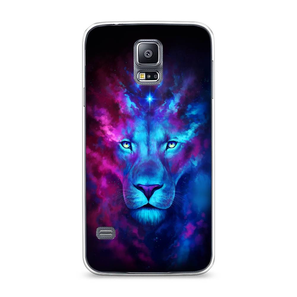 

Чехол Awog на Samsung Galaxy S5 "Космический лев", Голубой, 24150-1