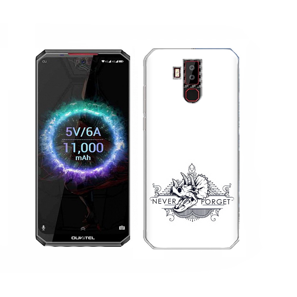 

Чехол MyPads Tocco для Oukitel K13 Pro логотип носорога никогда не забуду, Прозрачный, Tocco