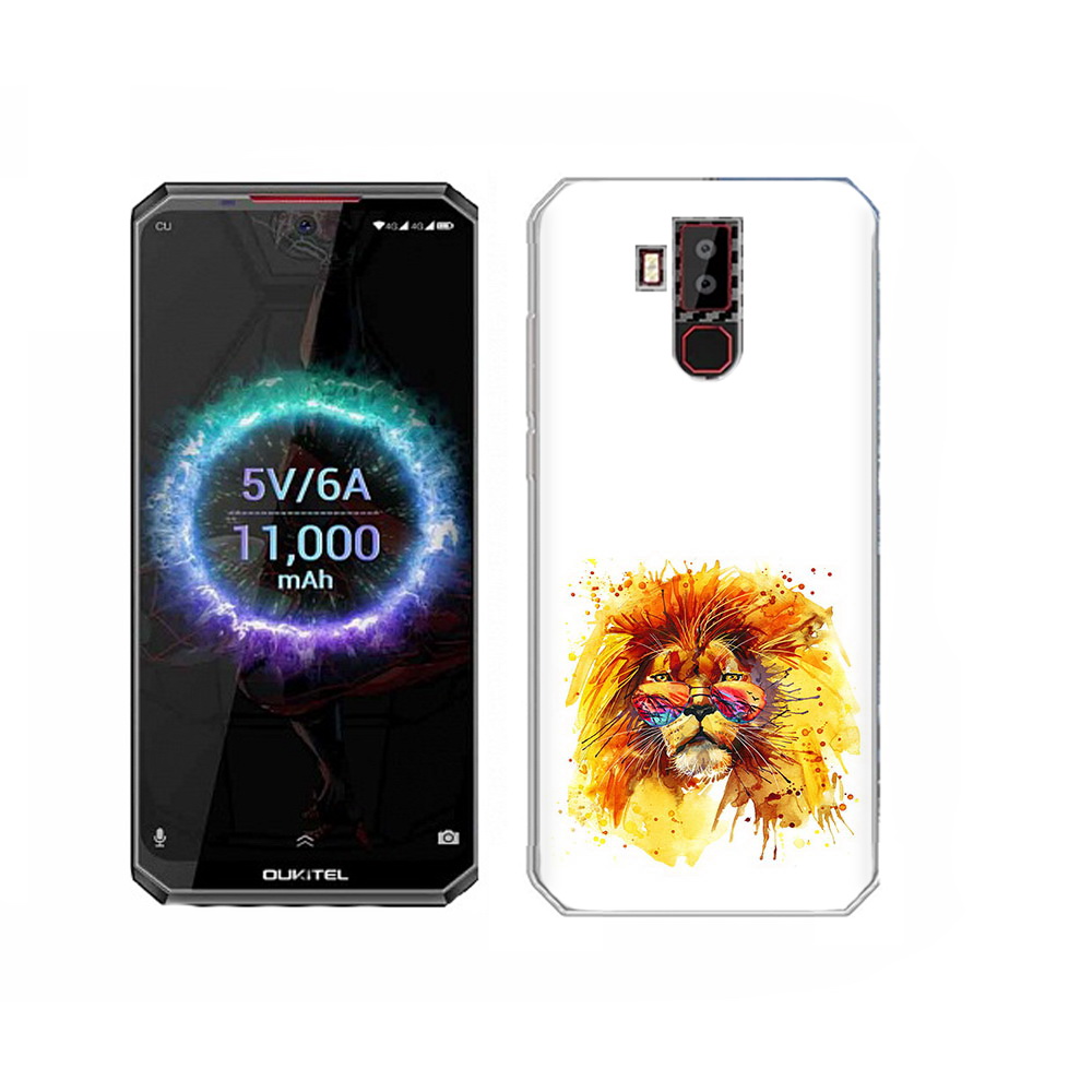 

Чехол MyPads Tocco для Oukitel K13 Pro лев в очках, Прозрачный, Tocco