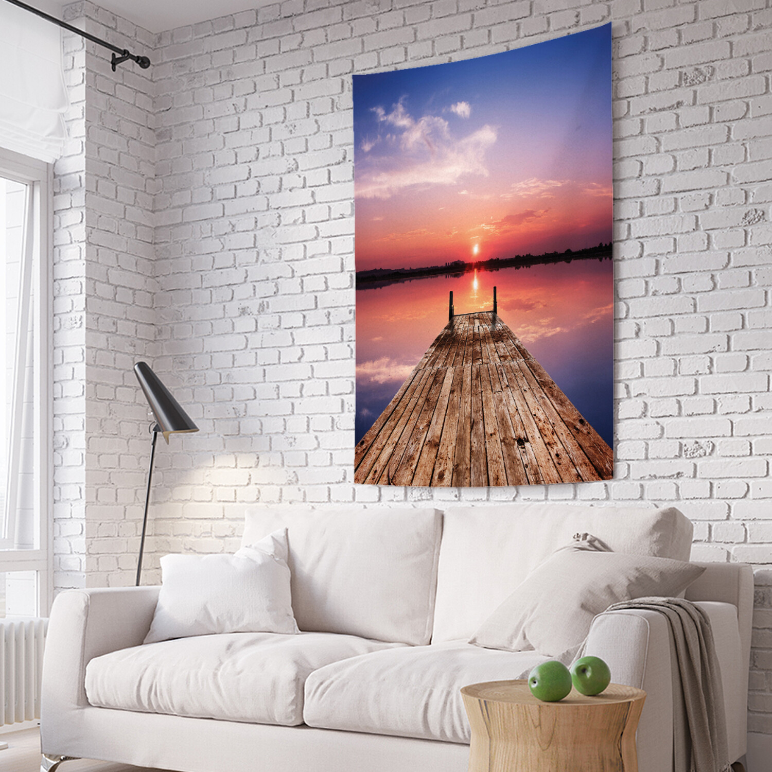 

Вертикальное фотопанно на стену JoyArty Старый причал на закате 150x200 см, Старый причал на закате