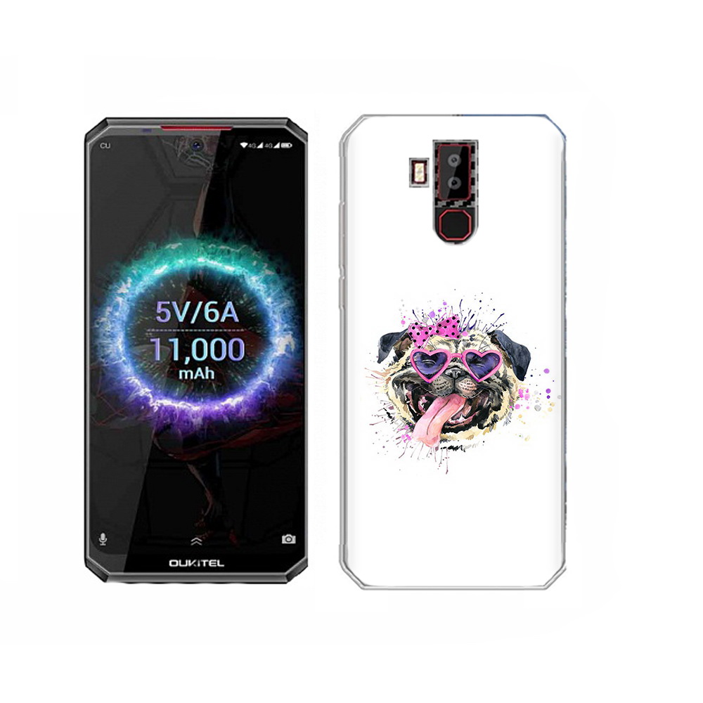 

Чехол MyPads Tocco для Oukitel K13 Pro Веселая собака, Прозрачный, Tocco