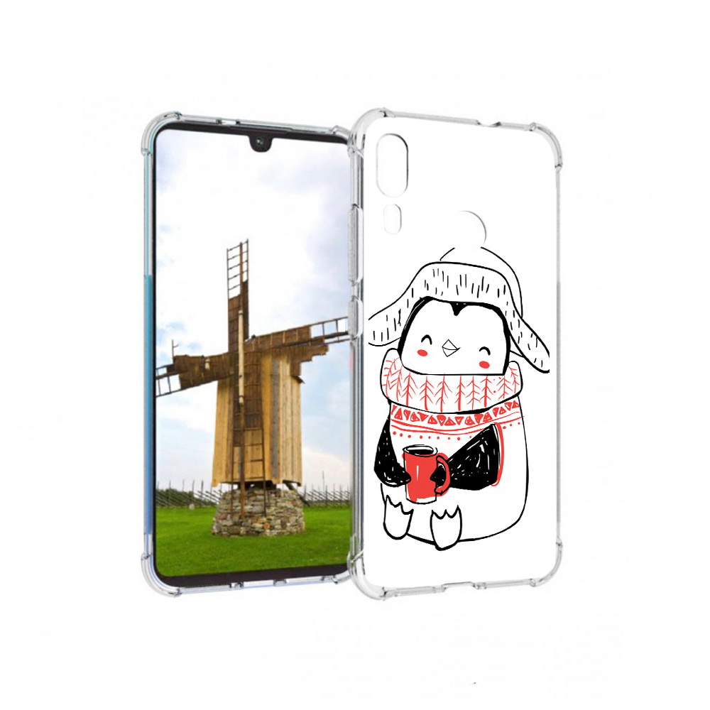

Чехол MyPads Tocco для Motorola Moto E6 Plus Милый пингвин (PT150579.352.115), Прозрачный, Tocco