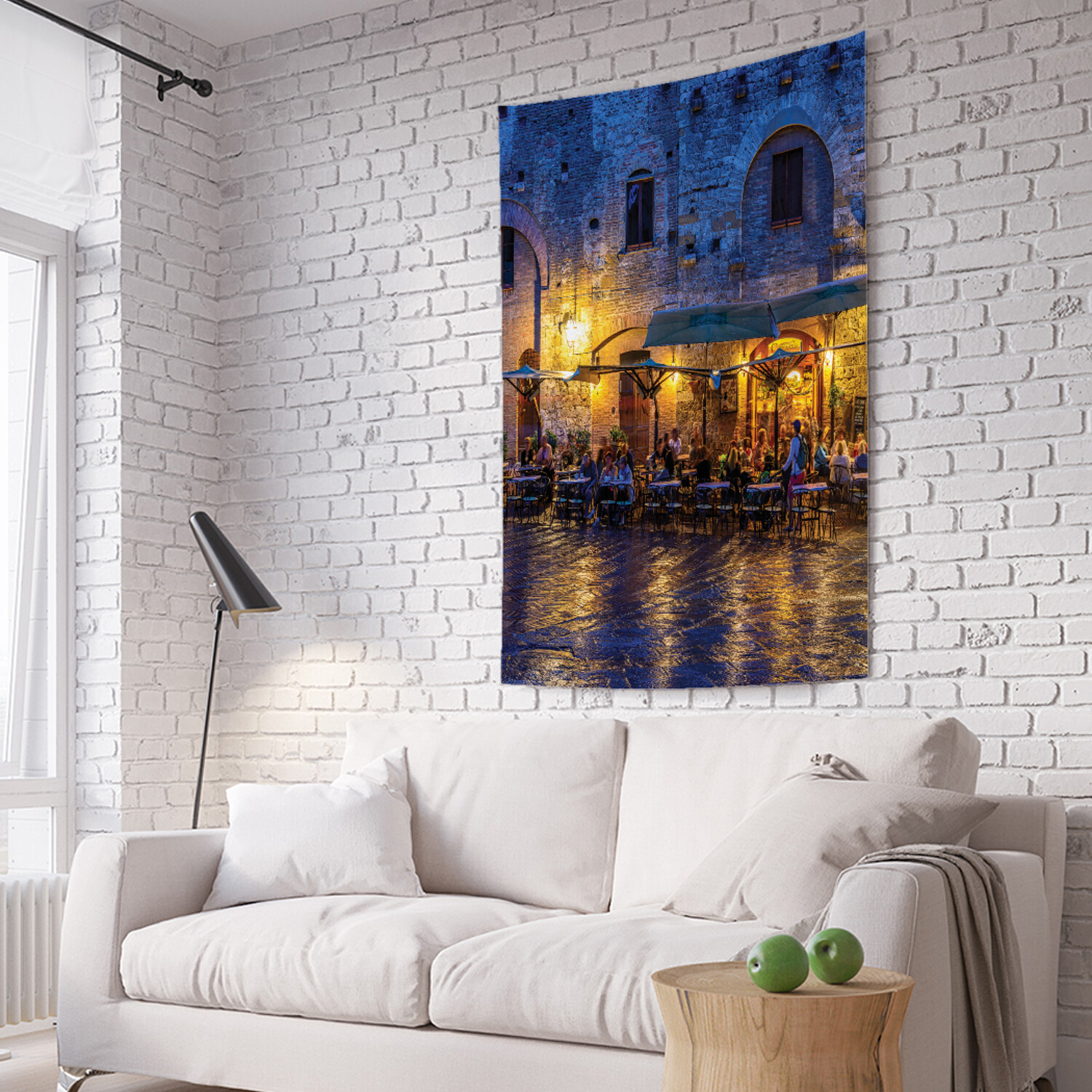 

Вертикальное фотопанно на стену JoyArty Ночное кафе на улице 150x200 см, Ночное кафе на улице