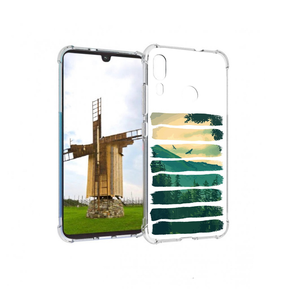 

Чехол MyPads Tocco для Motorola Moto E6 Plus Лесная чаща (PT150579.352.107), Прозрачный, Tocco