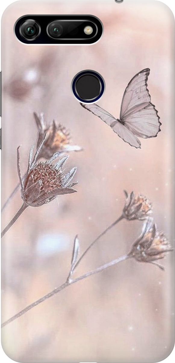 

Силиконовый чехол на Honor View 20 (V20) с принтом "Бабочка", Белый;розовый, 6451