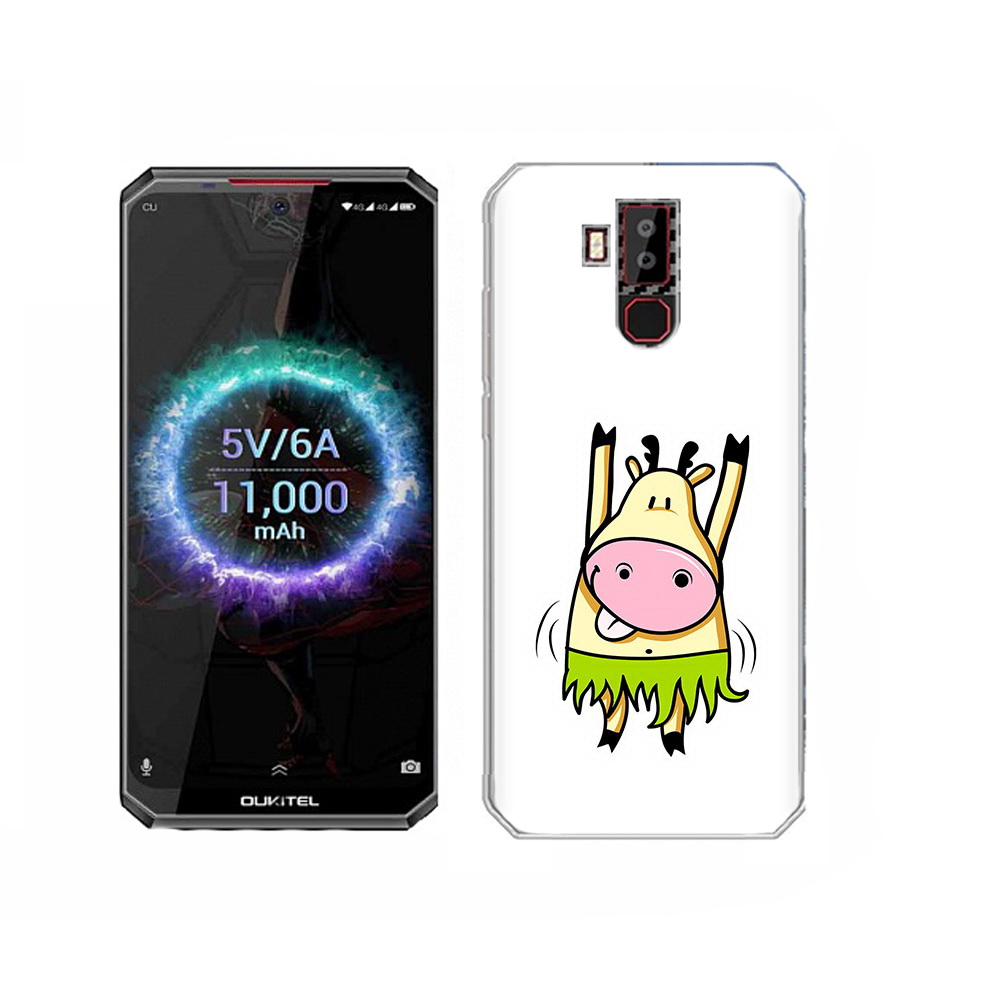 

Чехол MyPads Tocco для Oukitel K13 Pro Веселая корова, Прозрачный, Tocco