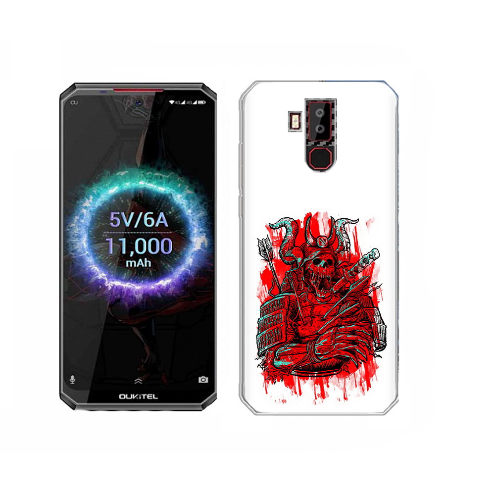 

Чехол MyPads Tocco для Oukitel K13 Pro красный скелет воин, Прозрачный, Tocco