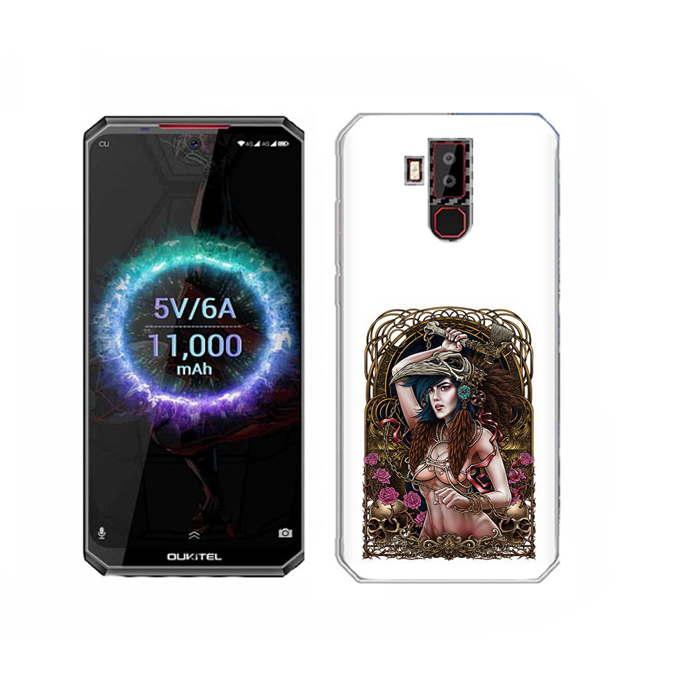 

Чехол MyPads Tocco для Oukitel K13 Pro красивая девушка рисунок, Прозрачный, Tocco