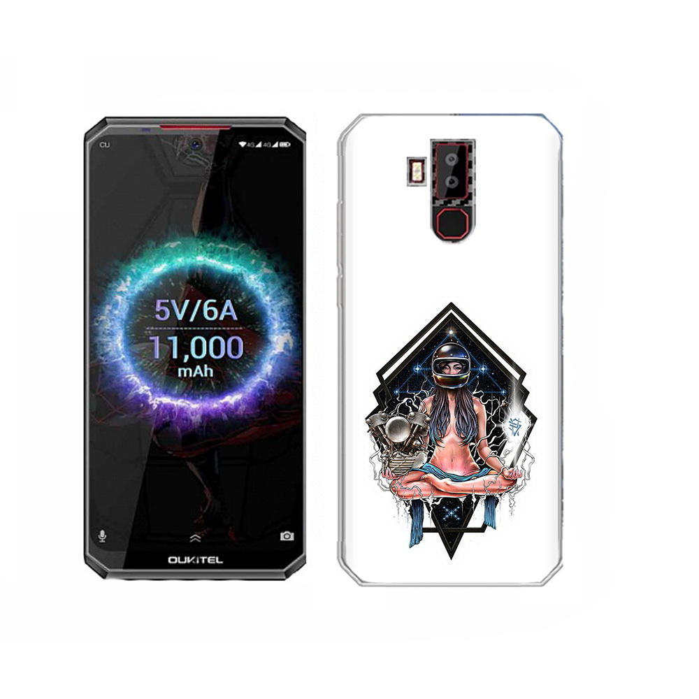 

Чехол MyPads Tocco для Oukitel K13 Pro красивая девушка в шлеме, Прозрачный, Tocco